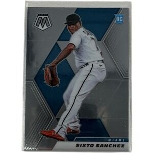 2021 Panini Mosaic #202 Sixto Sanchez Rookie Card Miami Marlins